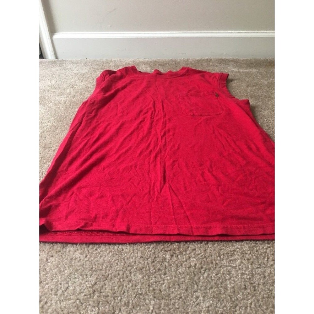 Walls Men's Sleeveless Muscle Tee T-Shirt Size Medium Red
